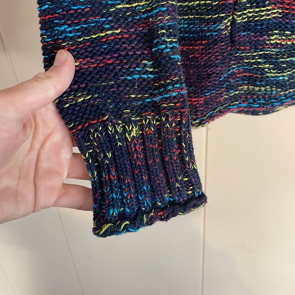 Eddie Bauer Multi-color Knit Sweater w/ Hood & Pockets Size XS - Picture 4 of 7